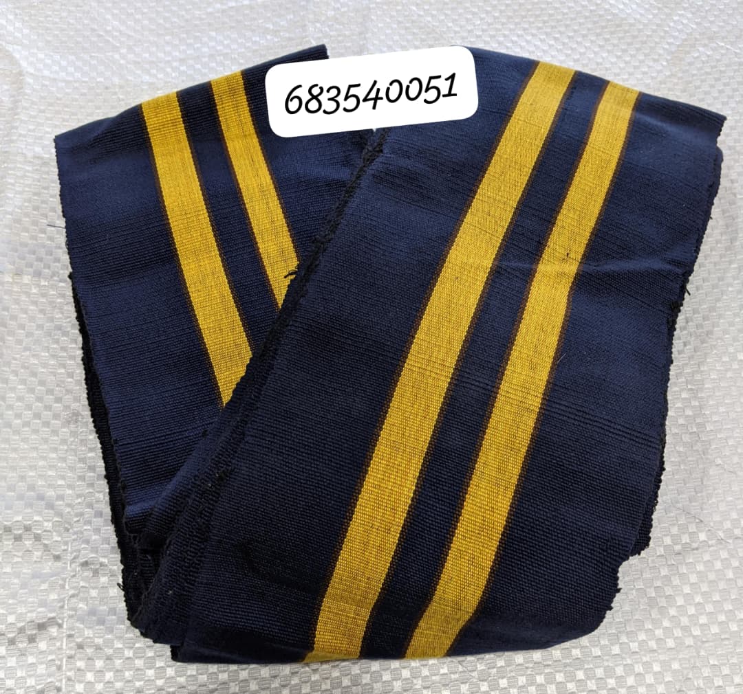 Ghana Smoked Navy Double Gold Band