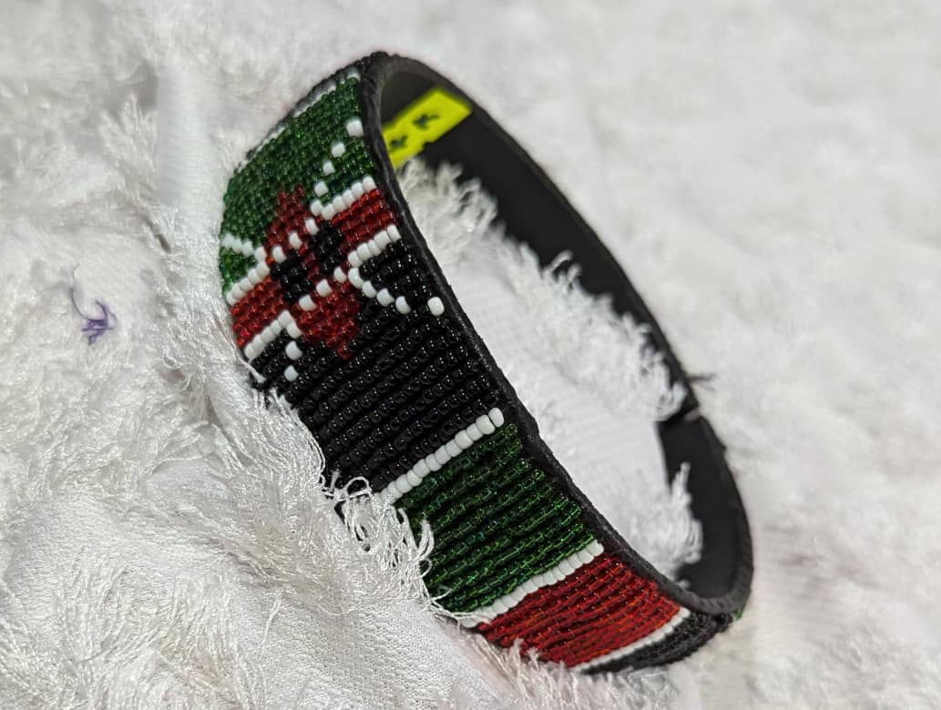 Kenya Flag Beaded Headband