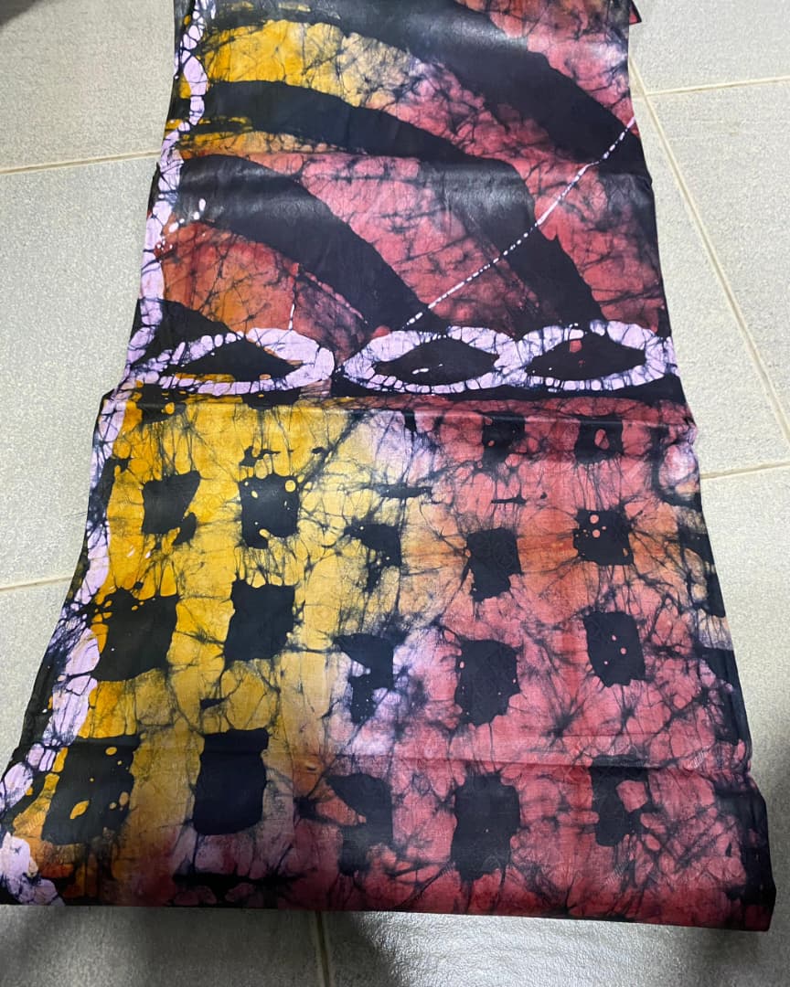 Rose & Amber Eye Batik Silk