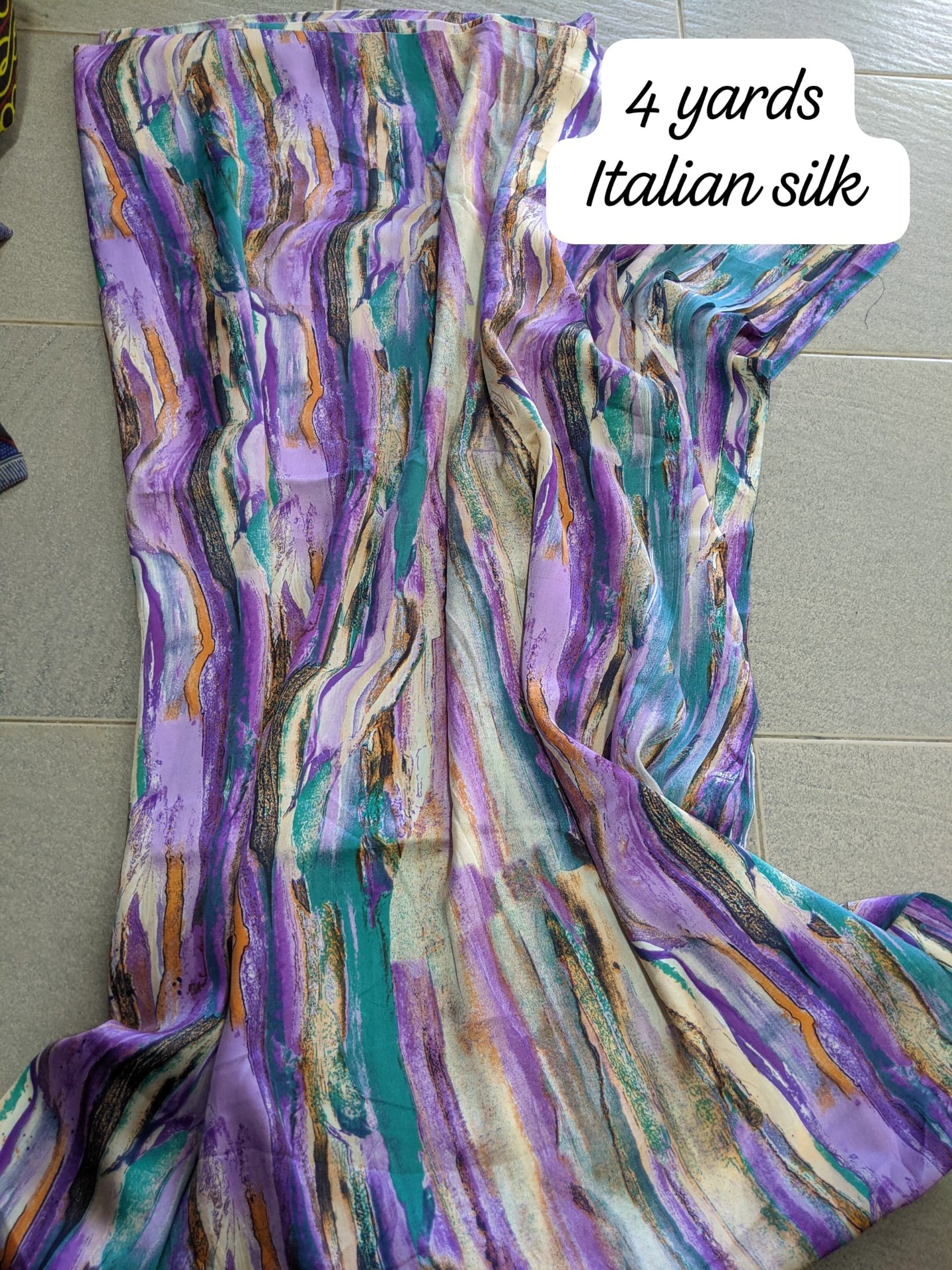 Amethyst Brushstroke Silk