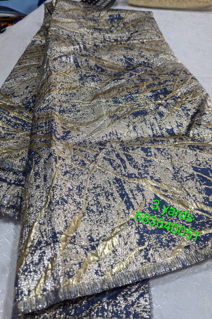 Brocade Navy Gold Crackle