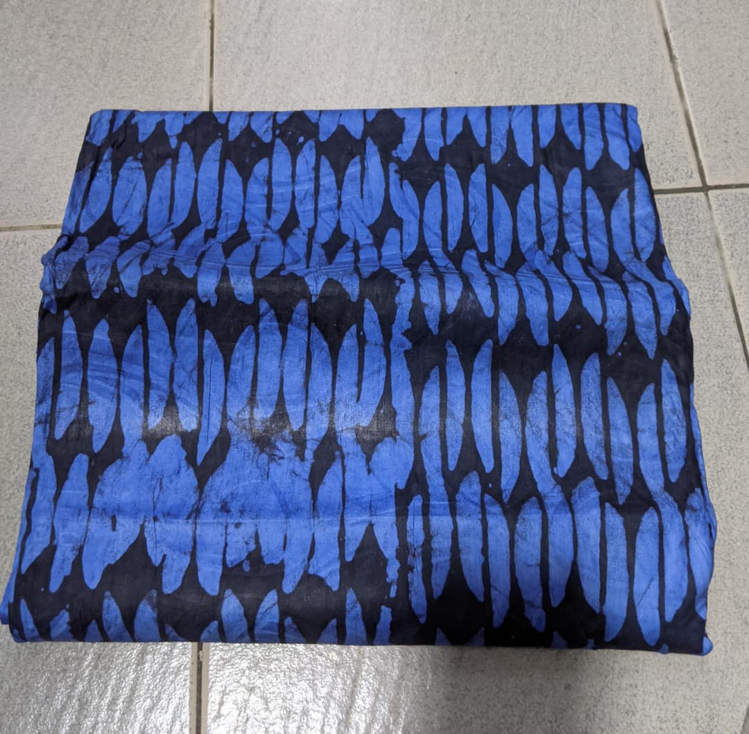 Indigo Leaf Column Batik