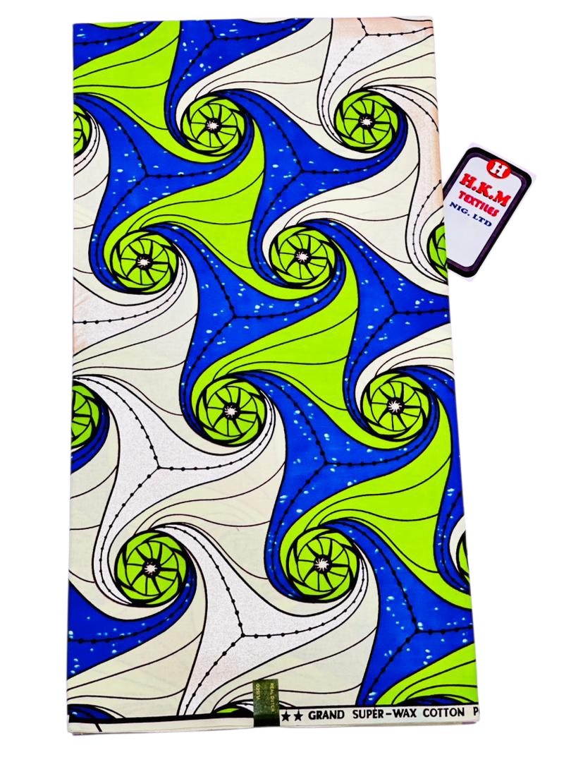 Grand Super-Wax Lime & Cobalt Pinwheel