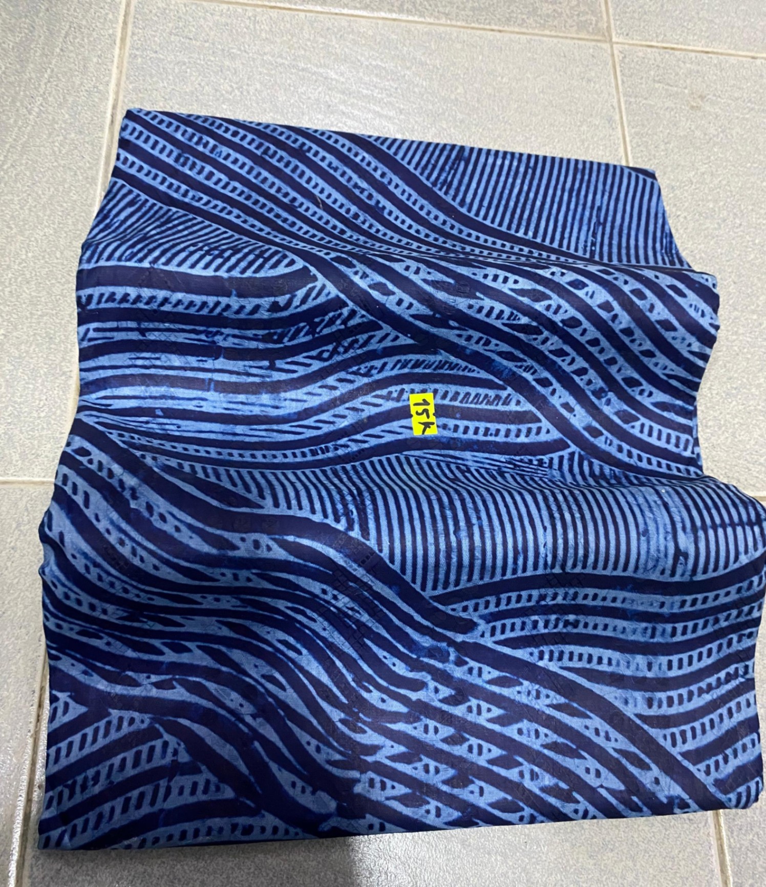 Indigo Wave Ripple Batik