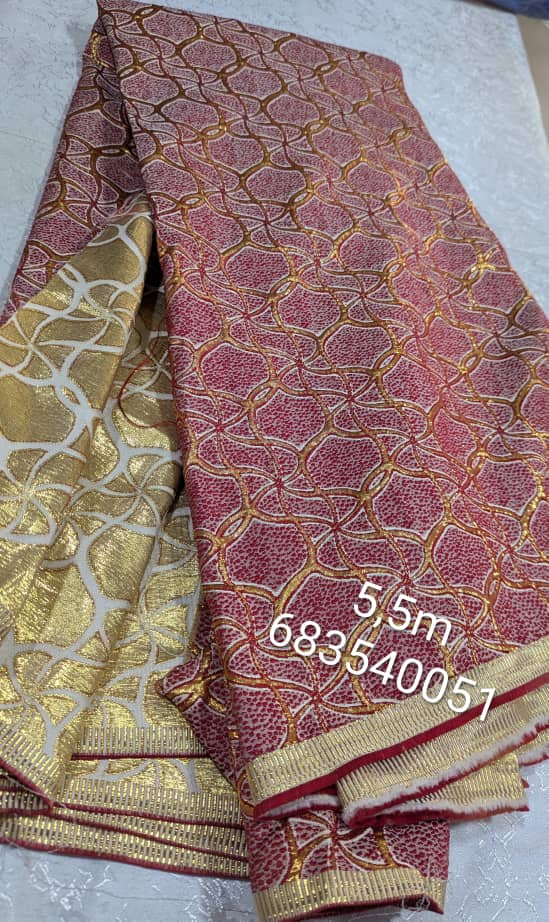 Brocade Coral Gold Ogee