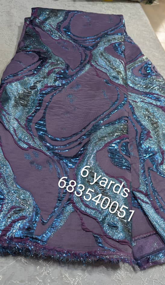 Brocade Plum Aqua Swirl