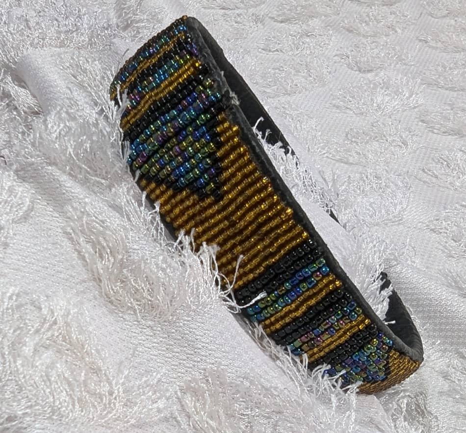 Bronze Rainbow Beaded Headband