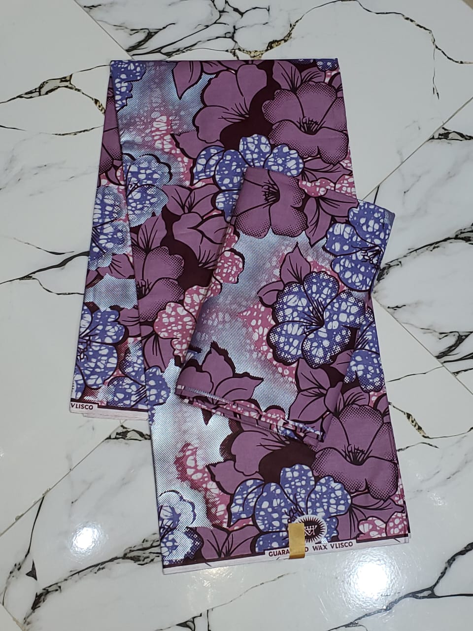 Vlisco Guaranteed Wax Plum Hibiscus