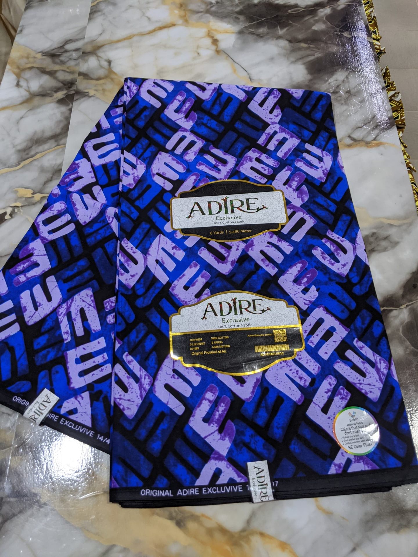 Adire Exclusive Cobalt & Lilac Woven Brick