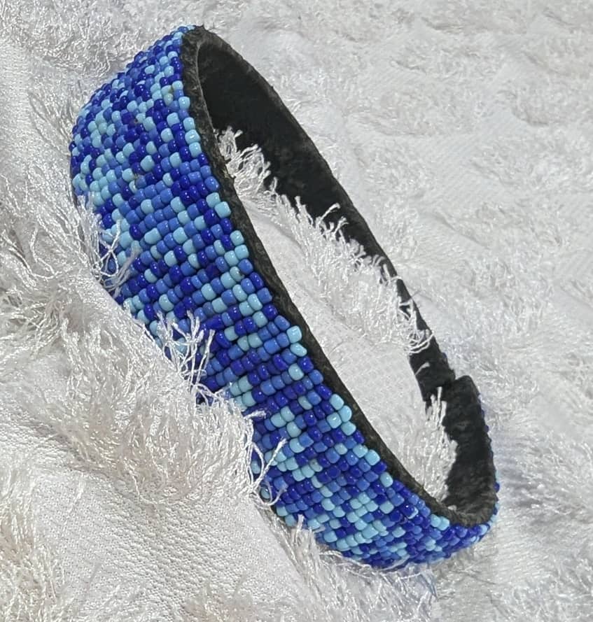 Sapphire Woven Beaded Headband