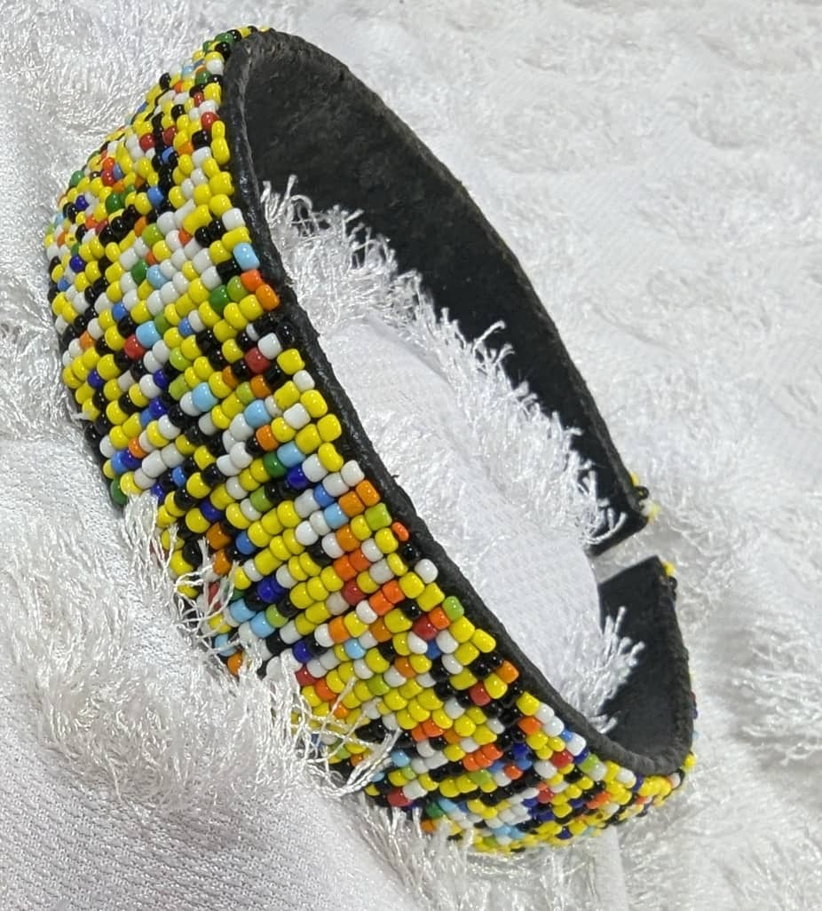 Rainbow Kaleidoscope Beaded Headband
