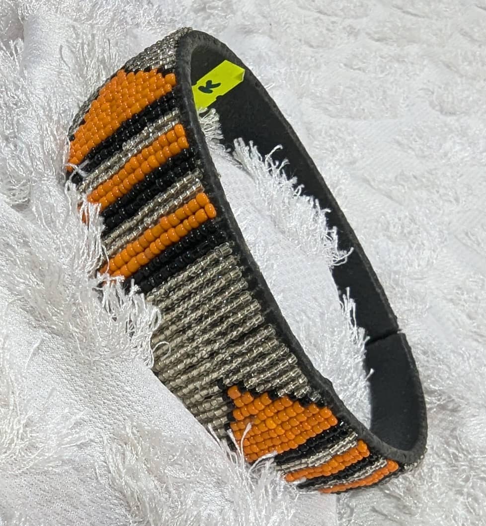 Orange Arrow Beaded Headband