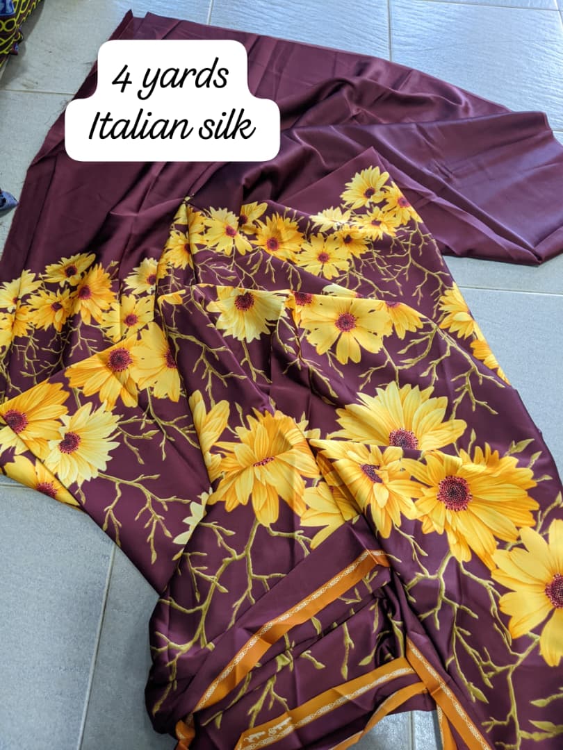 Wine Sunflower Bloom Silk
