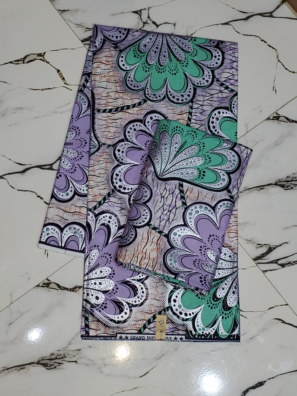 Grand Super-Wax Lilac & Jade Fan
