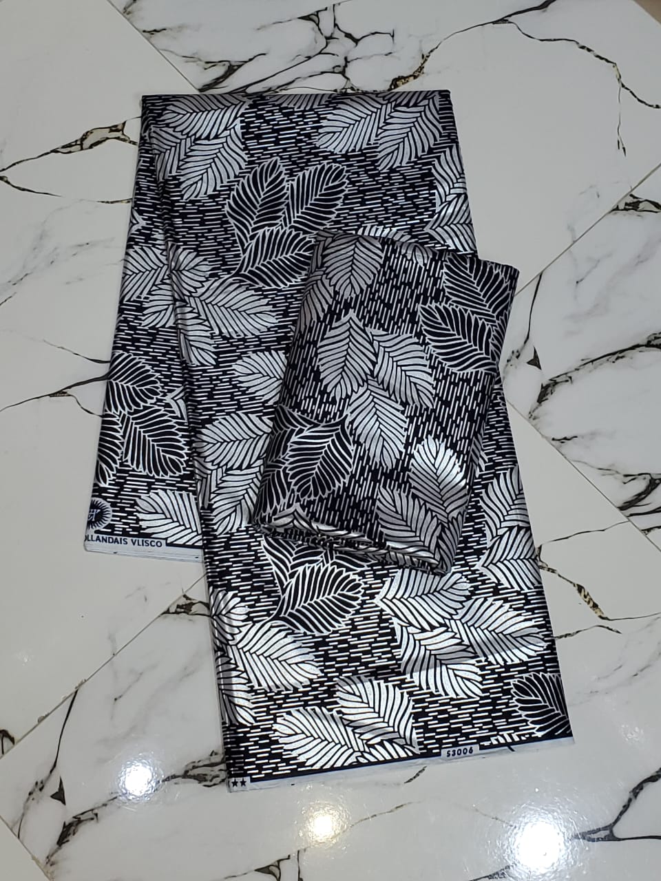 Vlisco Wax Hollandais Noir Fern
