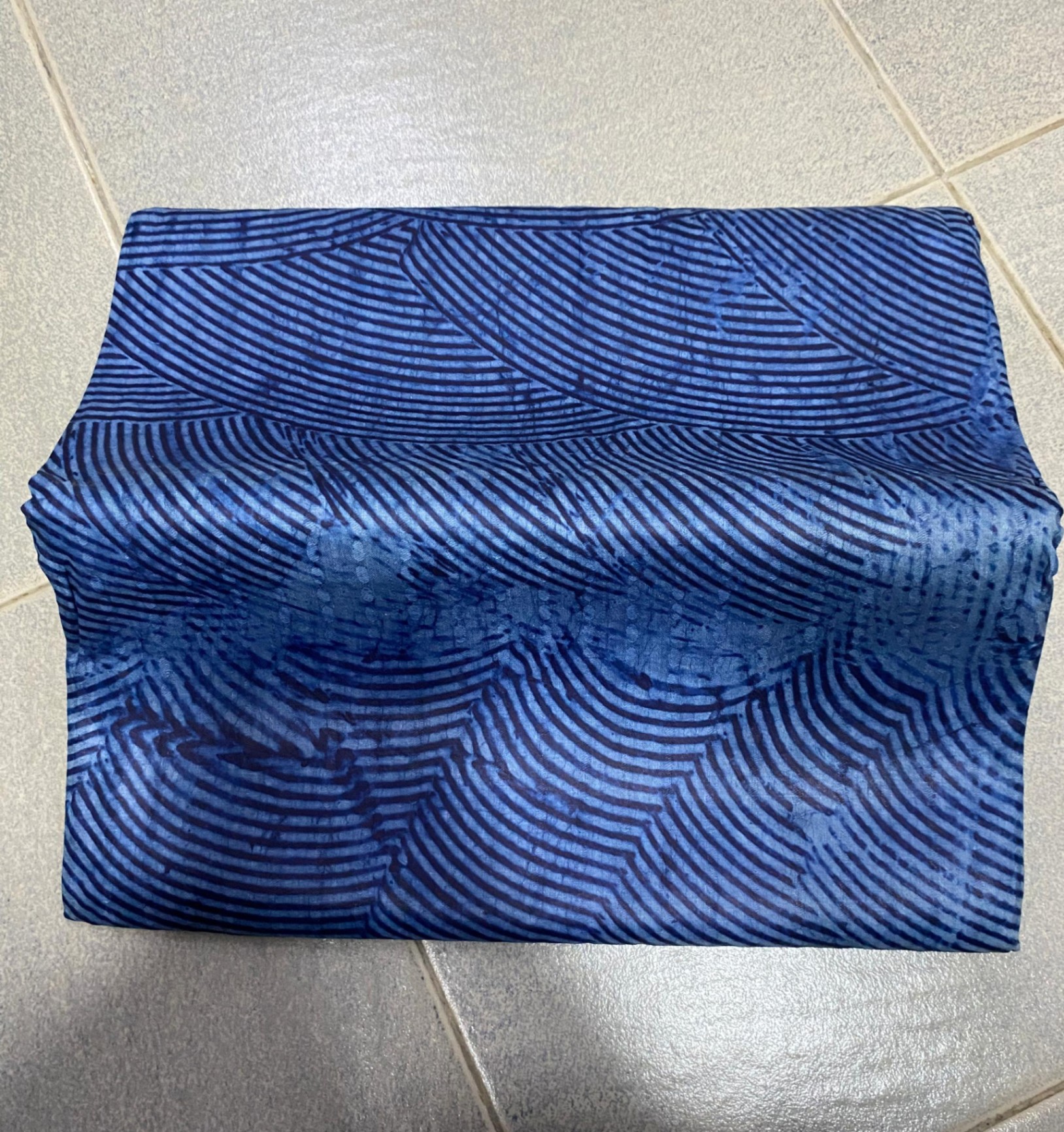 Indigo Scallop Fan Batik