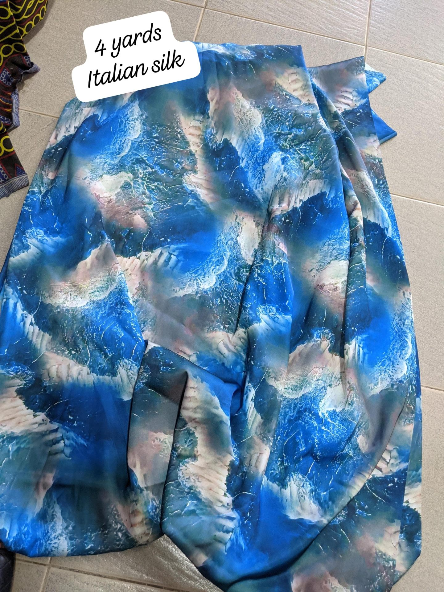 Sapphire Cloudscape Silk