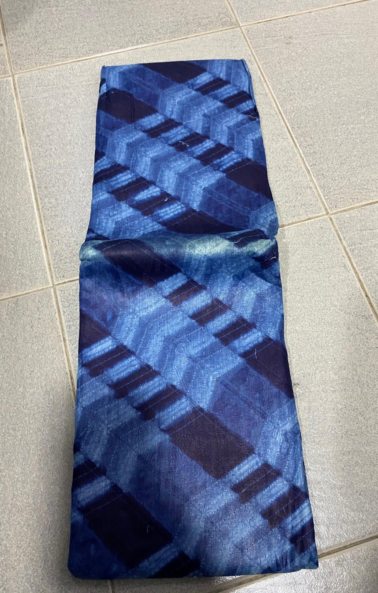 Indigo Diamond Plaid Shibori
