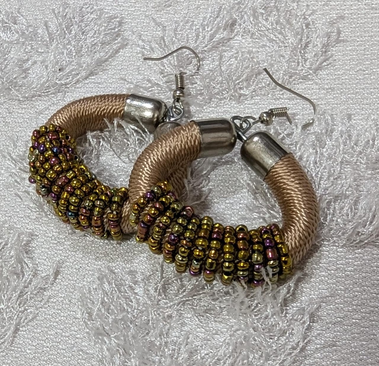 Champagne Iridescent Hoops