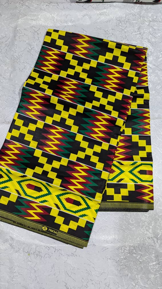 Paksa Yellow Noir Zigzag Kente