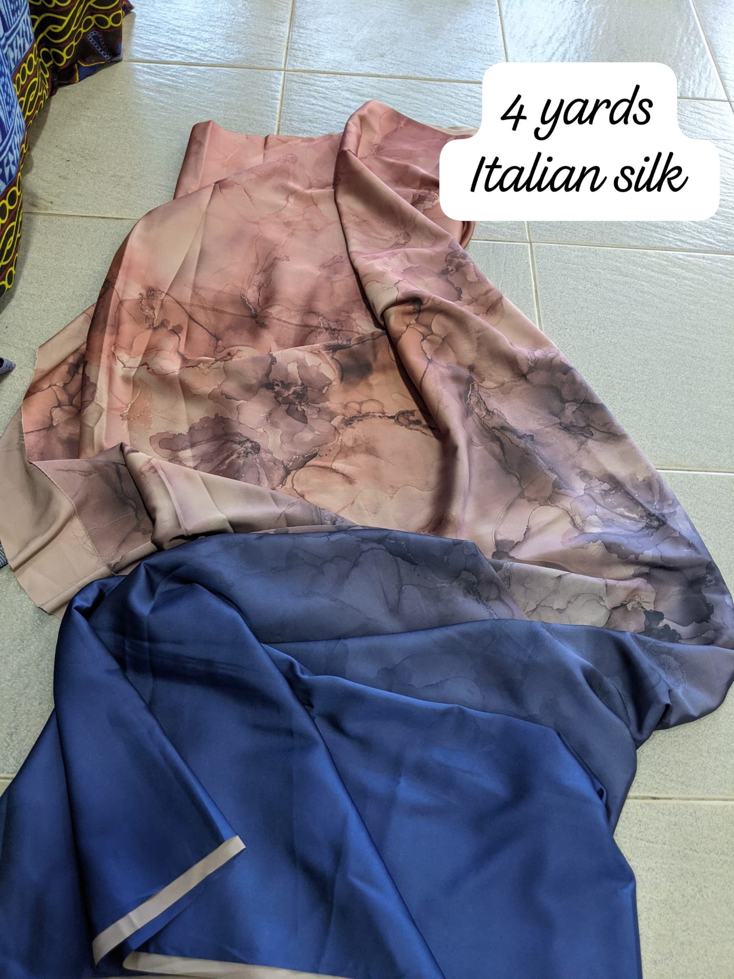Blush & Indigo Ombré Italian Silk